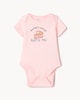 image 1 of F&F Baby Pure Cotton Auntie's Little Cutie Pie Bodysuit in Pink