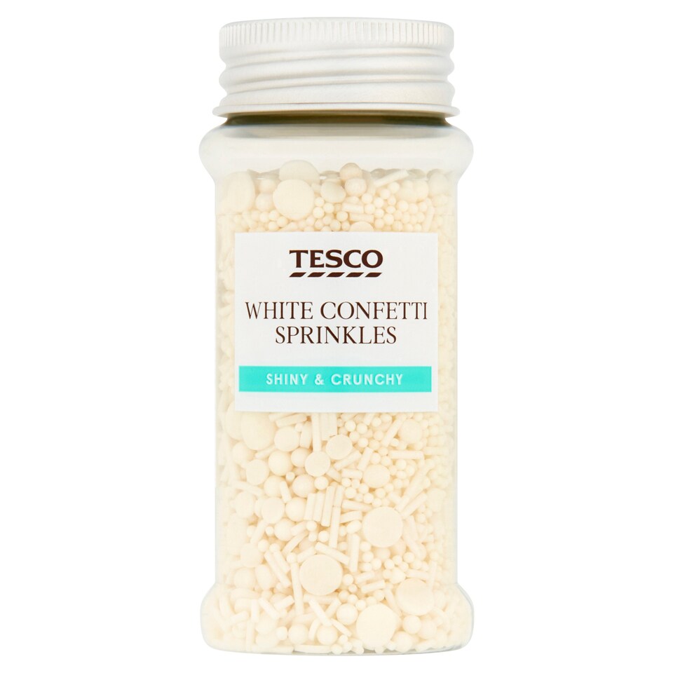Tesco White Confetti Sprinkles 75G Tesco Groceries