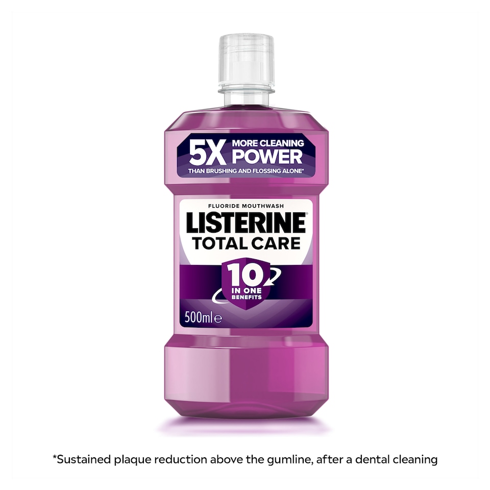 image 1 of Listerine Total Care 10-in-1 Benefit Clean Mint Mouthwash 500ml