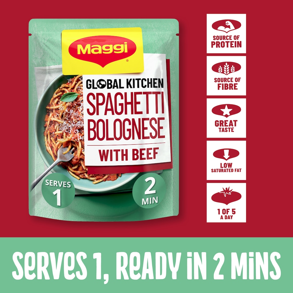 image 1 of Maggi Global Kitchen Spaghetti Bolognese with Beef Ready Meal 260g
