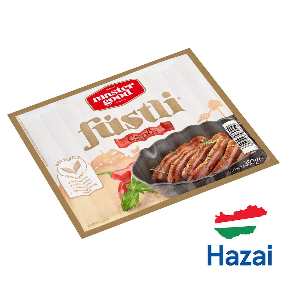 Master Good Füstli Spicy, Smoke-Flavored Hot Dogs Made of Chicken Meat with Jalapeno Peppers 350 g