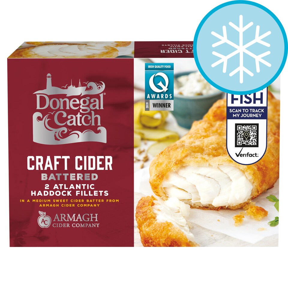 Donegal Catch Cider Battered Haddock 270G Tesco Groceries