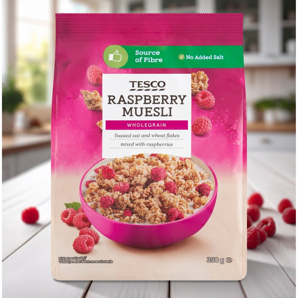 image 1 of Tesco Ropogós müzli fagyasztva szárított málnával 350 g