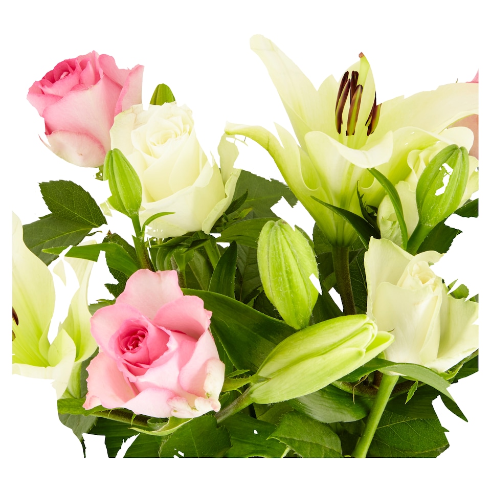 image 1 of Tesco Rose & Lily Flowers Bouquet