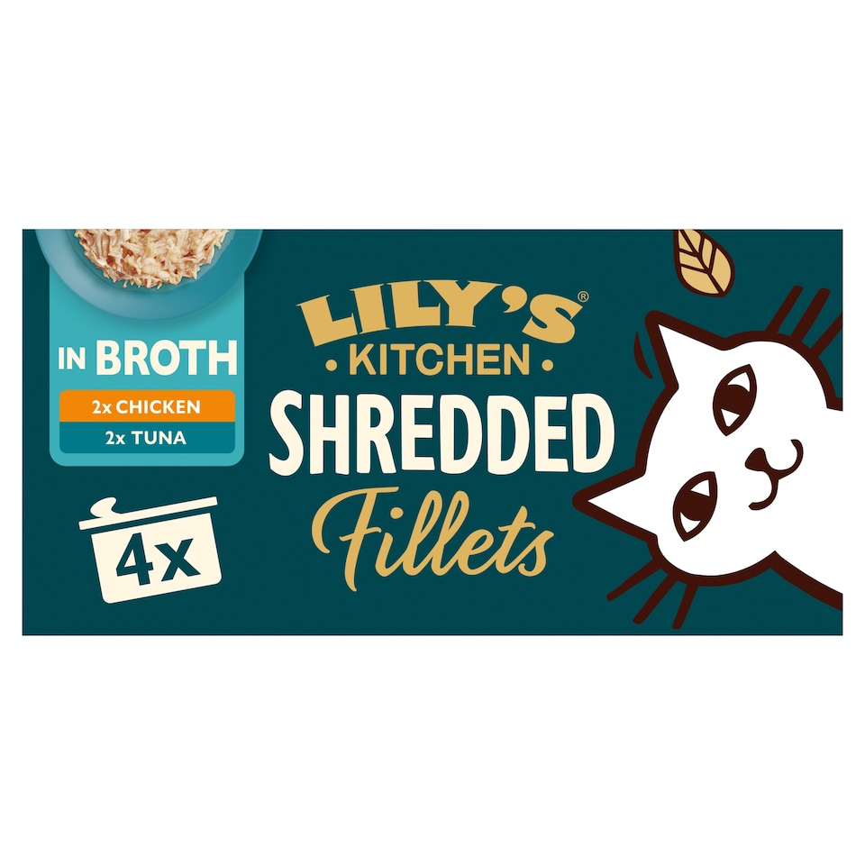 image 1 of Lily's Kitchen Shredded Fillets in Broth Cat Food Multipack 4x70g