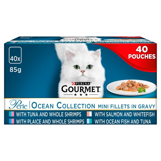 Gourmet Perle Cat Food Ocean Collection 40X85g Tesco Groceries
