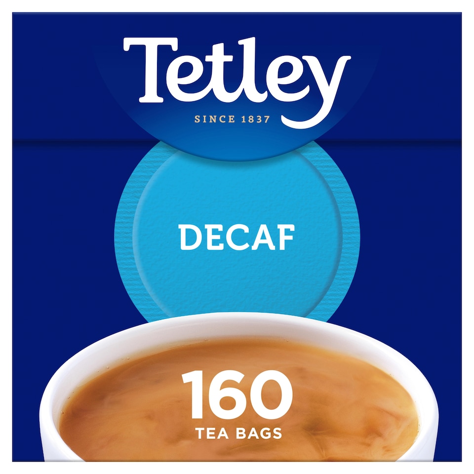 Tetley Decaffeinated 160 Teabags 500G