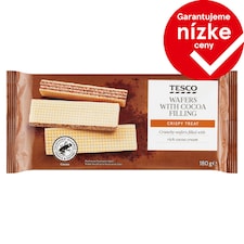 Tesco Oblátky s kakaovou náplňou 180 g