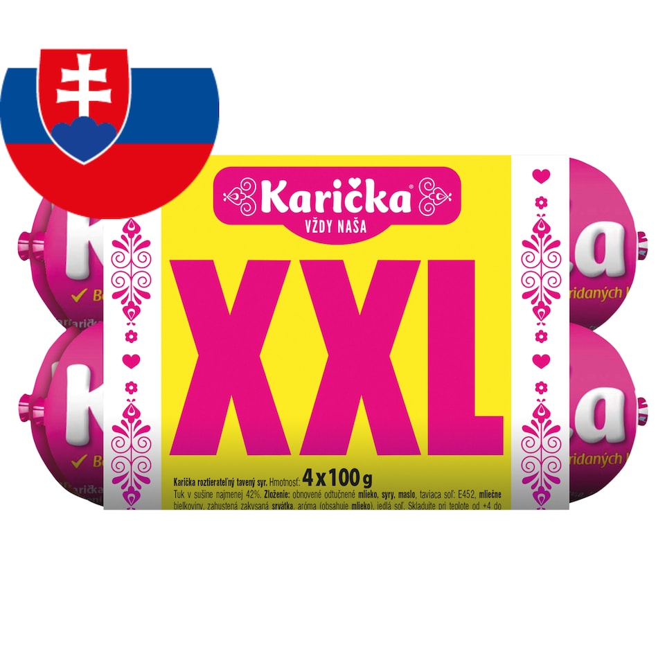 image 1 of Karička Spreadable Processed Cheese XXL 4 x 100 g