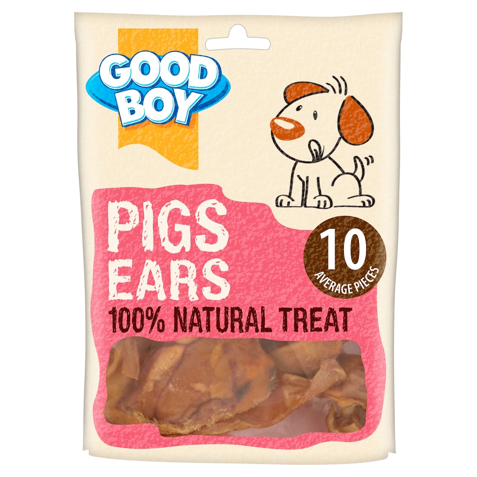 image 1 of Good Boy Pig Ear Pieces Dog Chew Treats 10 Pack
