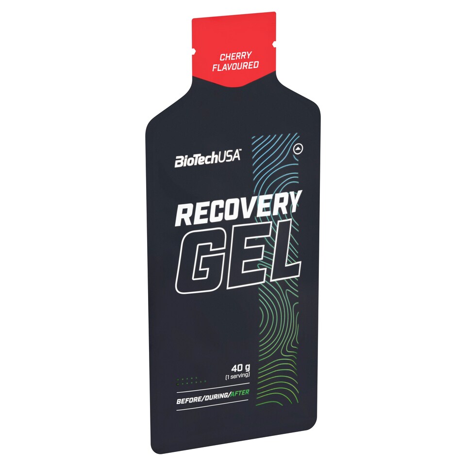 BioTechUSA Recovery Gel cseresznye ízű szénhidrátot és fehérjét tartalmazó étrendkiegészítő gél 40 g  1. kép