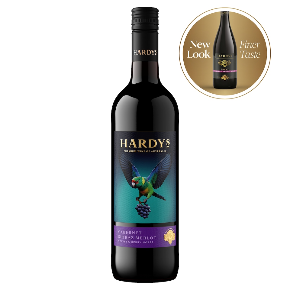 image 1 of Hardys Crest Cabernet Shiraz Merlot Red Wine 75cl