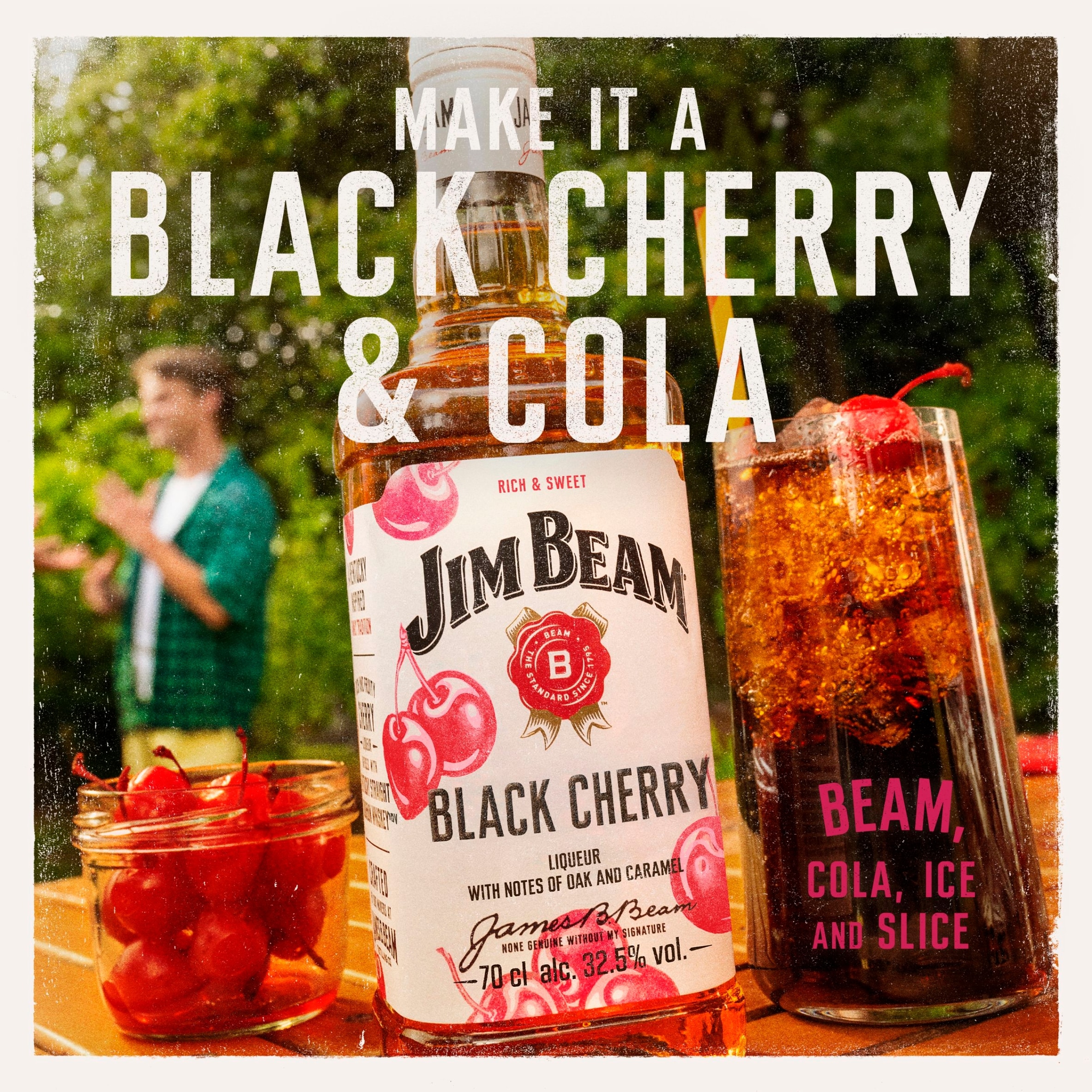 Jim Beam Black Cherry Liqueur infused with Kentucky Straight