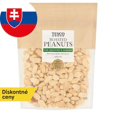 Tesco Arašidy jadrá blanšírované pražené nesolené 200 g