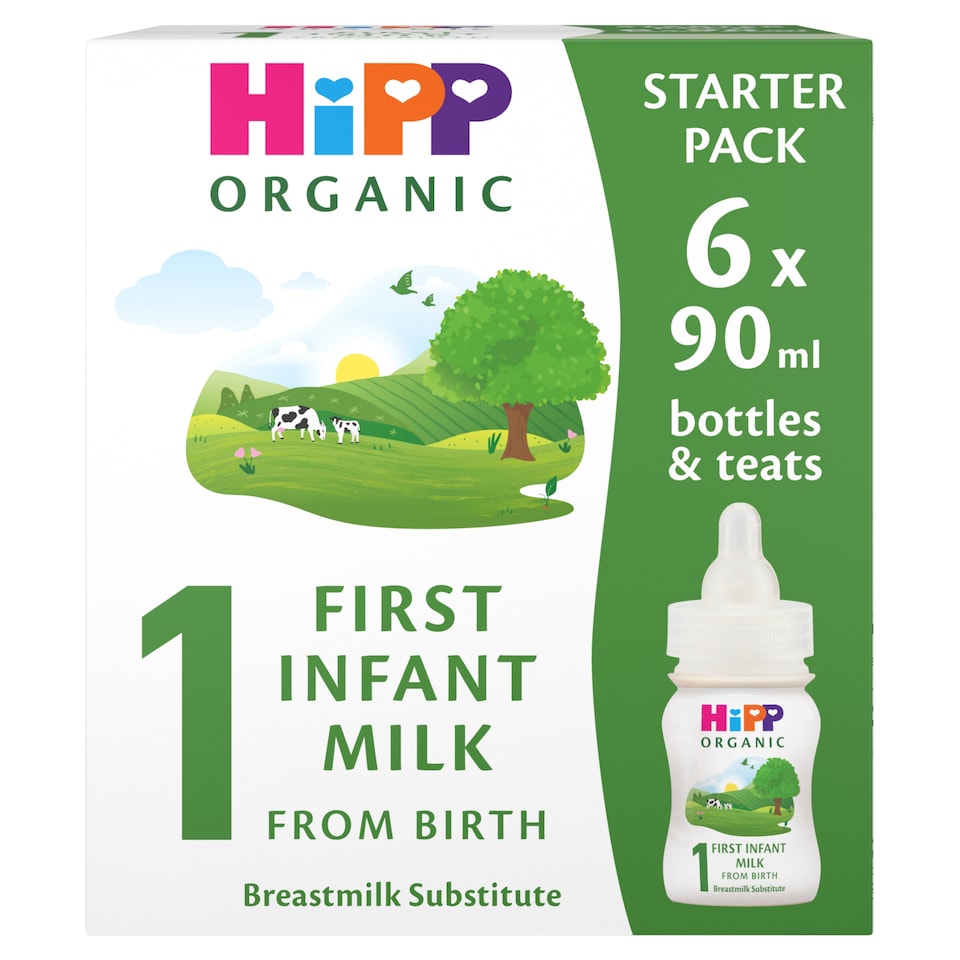image 1 of Hipp Organic 1 First Infant Baby Milk Ready To Eat 6X90ml