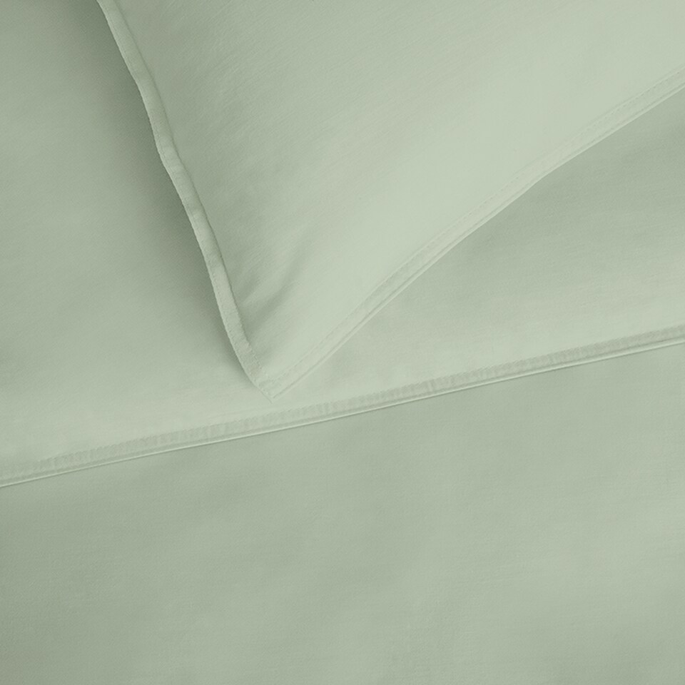 image 1 of Tesco Sage 100% Cotton Oxford Edge Duvet Set Single