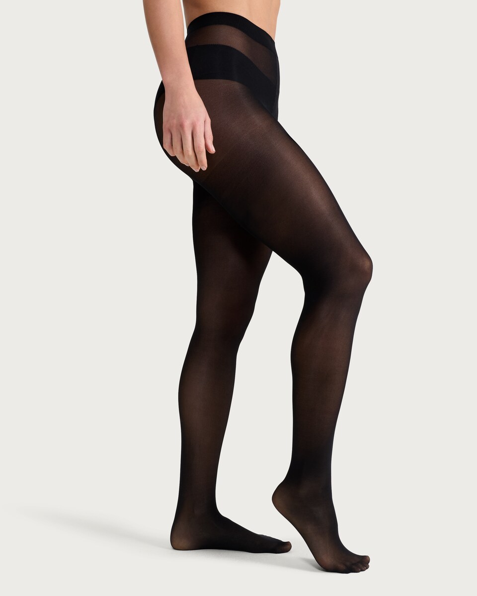 image 1 of F&F 3-Pack 30 Denier Opaque Tights in Black