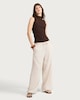 image 2 of F&F Cotton Rich Crinkle Textured High Neck Sleeveless Top in Chocolate