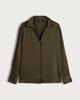 image 5 of F&F Satin Button Up Shirt in Khaki