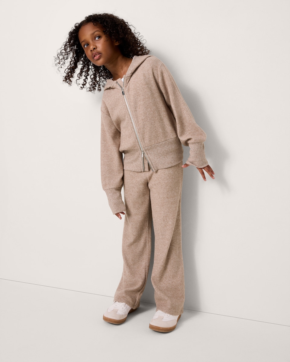 image 1 of F&F Girls Hoodie and Trousers Set in Neutral
