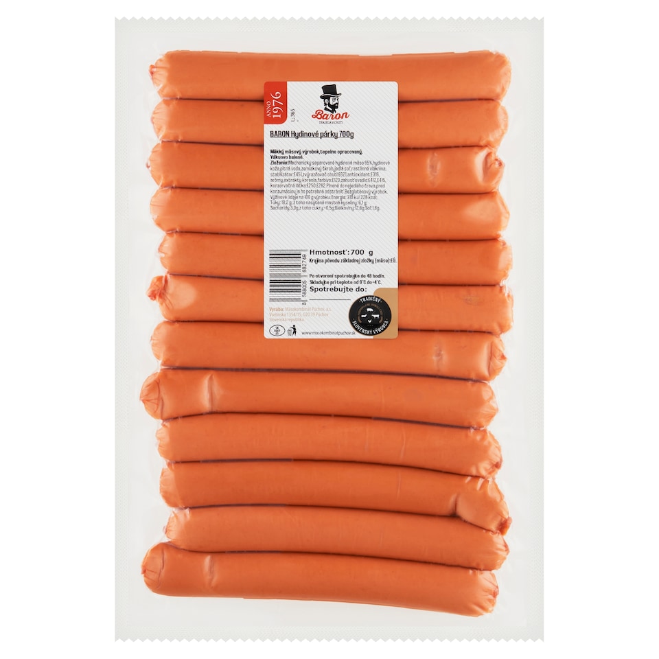 obrázok 1 z Baron Hydinové párky 700 g