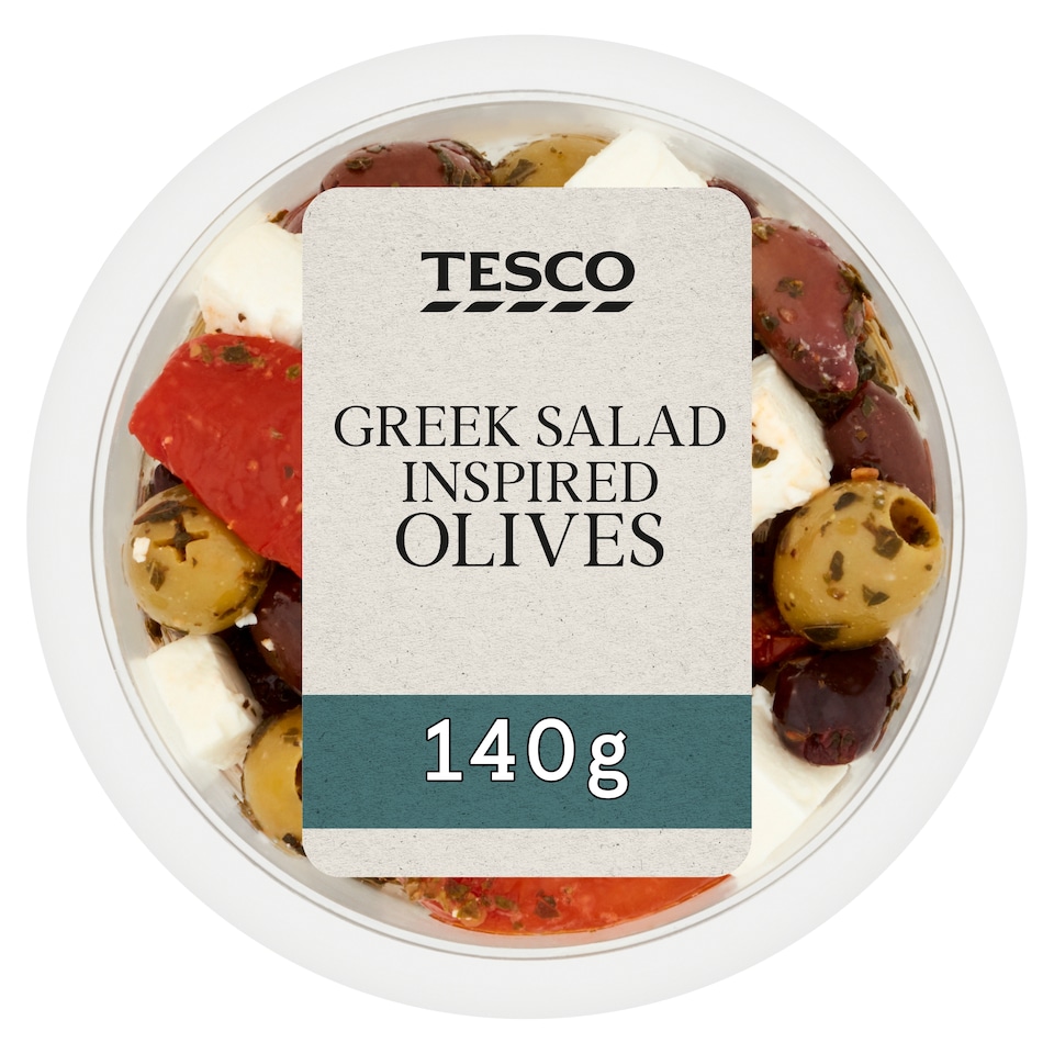 Tesco Greek Salad Inspired Olives 140G
