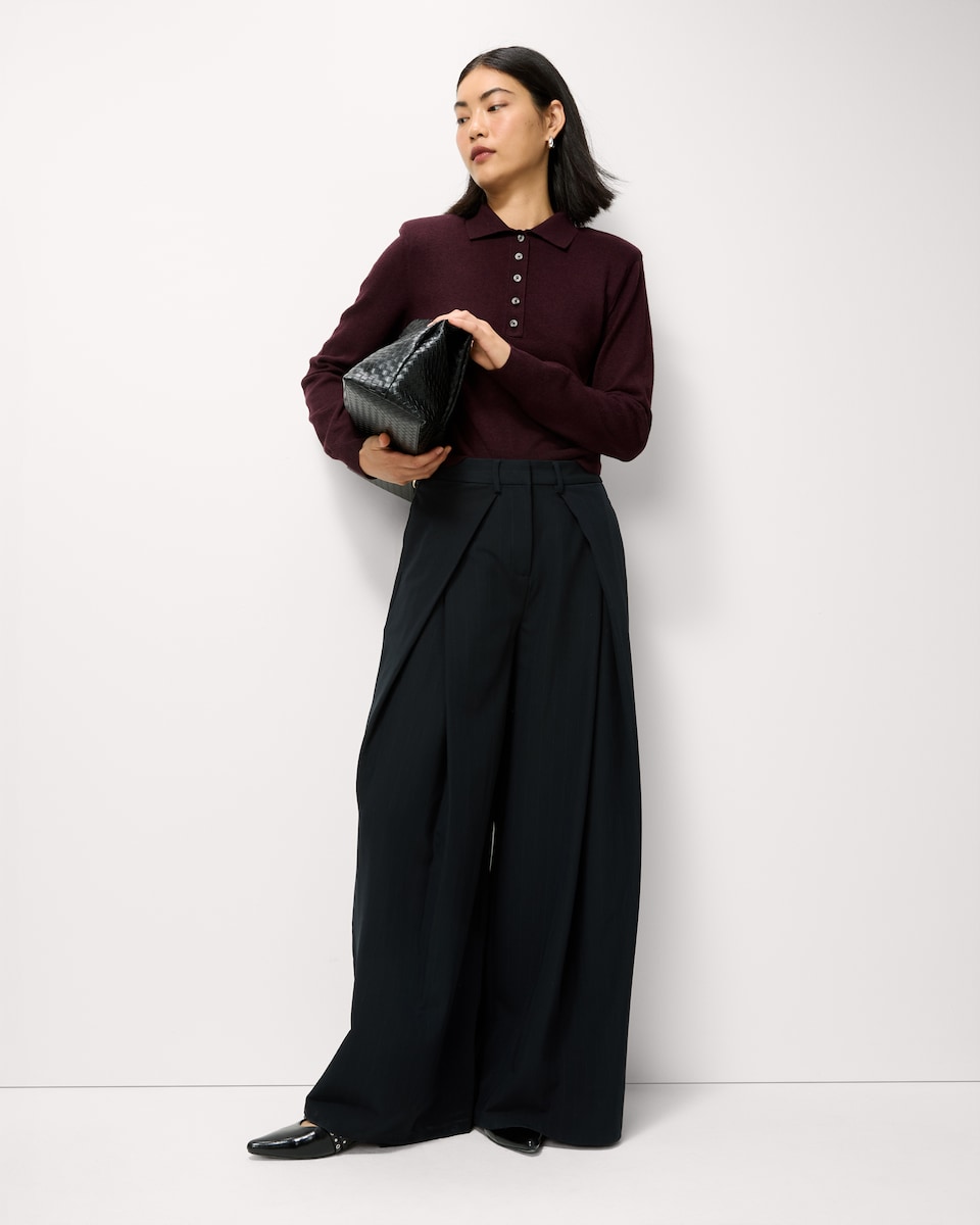 image 1 of F&F Collared Jumper in Berry