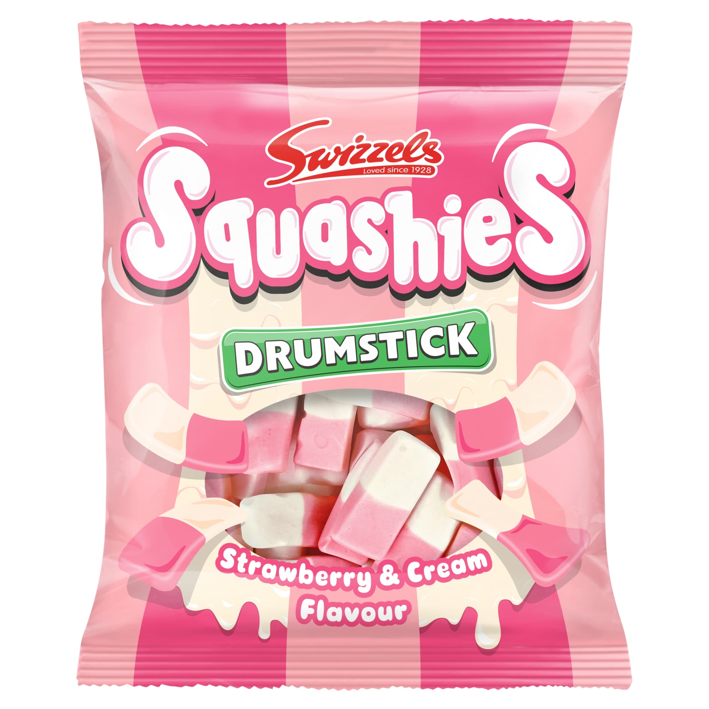 Swizzels Drumstick Squashies - Strawberry & Cream Flavour 140g