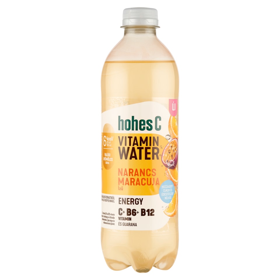 Hohes C Vitamin Water Energy narancs-maracuja ízesítésű, gyümölcstartalmú szénsavas üdítőital 0,5 l