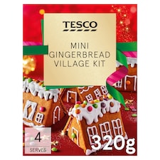 Tesco Mini Gingerbread Village Kit 320g