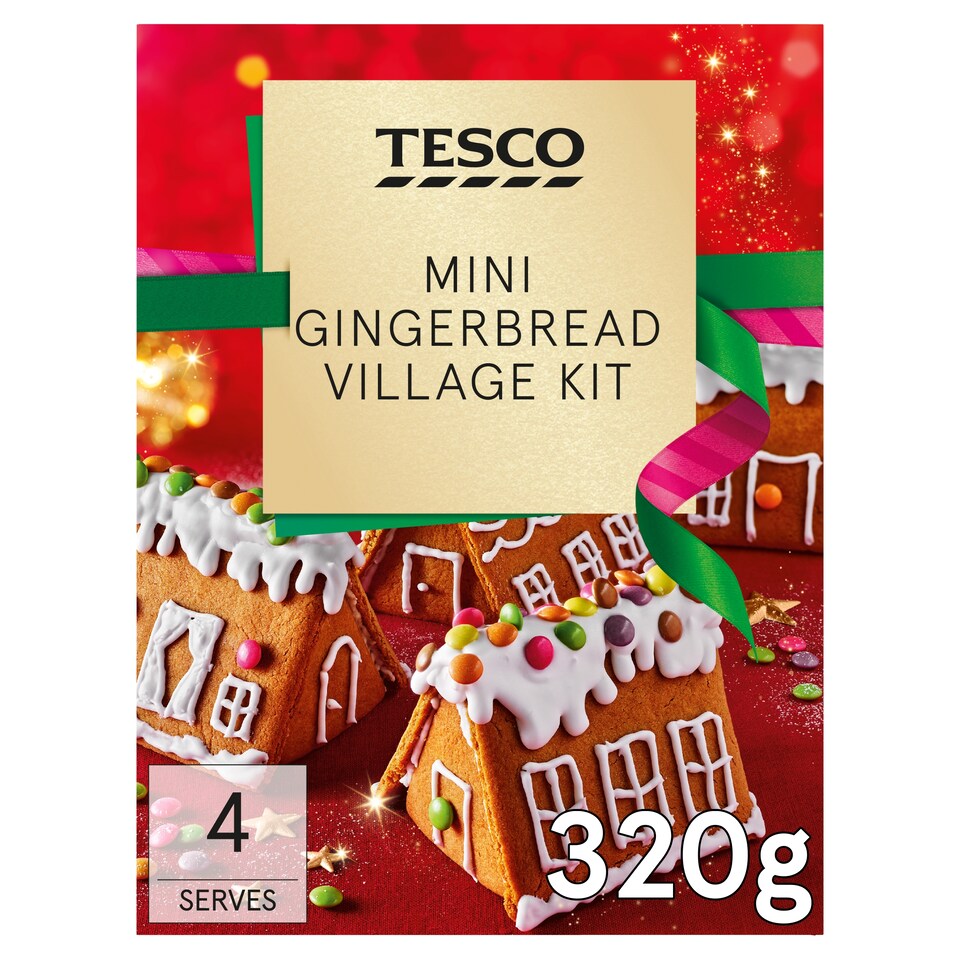 Tesco Mini Gingerbread Village Kit 320g