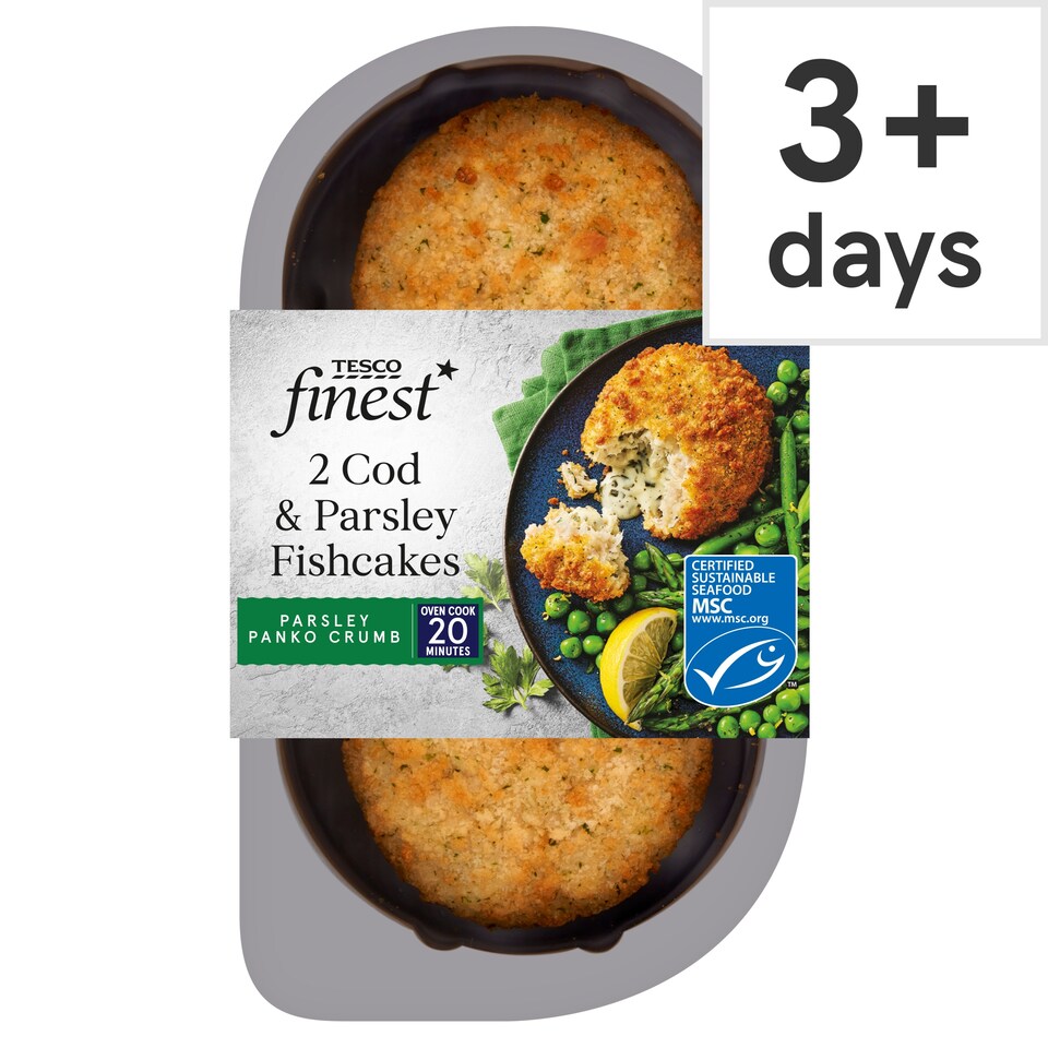 Tesco Finest 2 Cod & Parsley Fishcakes 290G