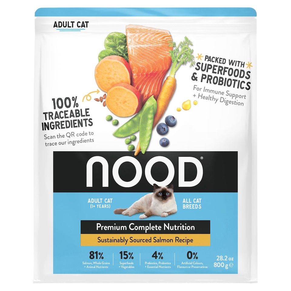 image 1 of Nood Cat Food Salmon Recipe 800G
