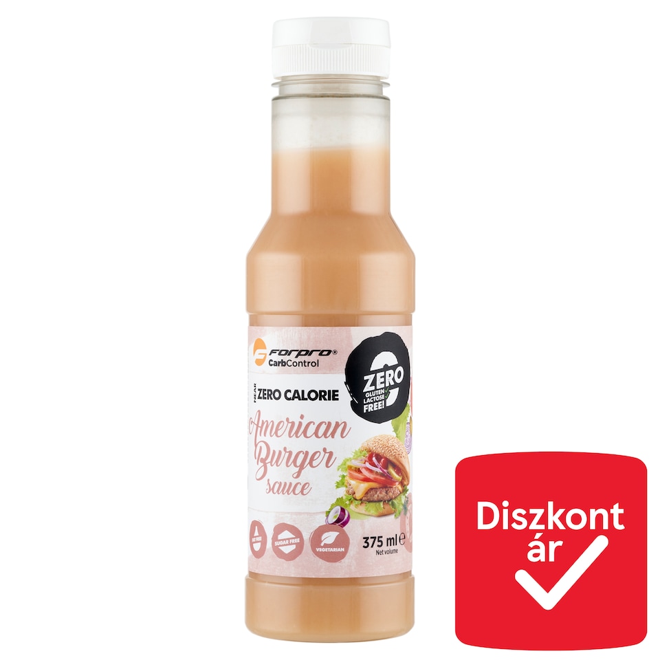 Forpro near zero calorie amerikai burger szénhidrátmentes szósz 375 ml  1. kép