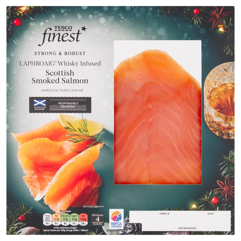 Tesco Finest Smoked Salmon With Whisky 100G