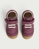 image 2 of F&F Baby Striped Pre Walker Trainers in Burgundy