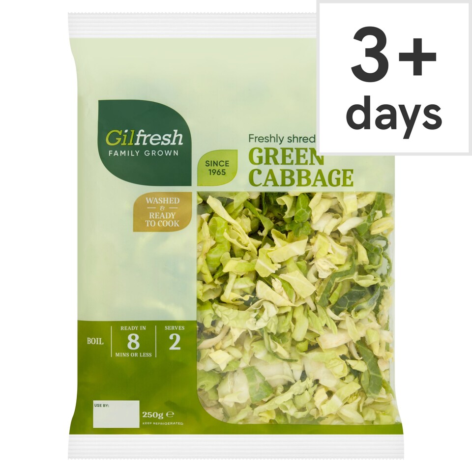 Gilfresh Freshly Shredded Green Cabbage 250G Tesco Groceries