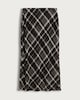 image 4 of The F&F Edit Check Print Midi Skirt in Multi Black White