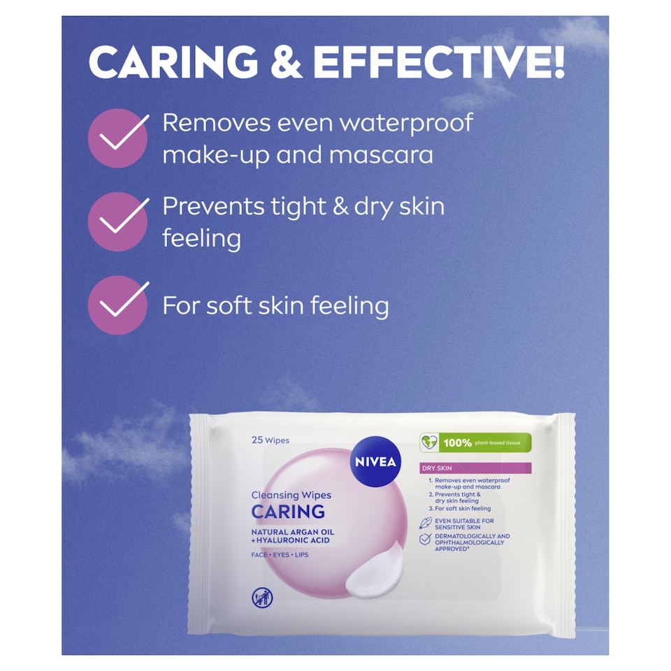 image 1 of NIVEA Cleansing Face Wipes Dry Skin 25 Pack