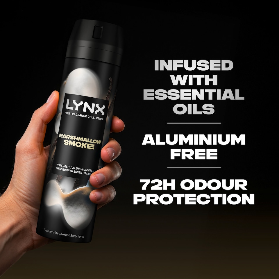image 1 of Lynx Marshmallow Smoke 72h Fine Fragrance Premium Deodorant for Men 200ml