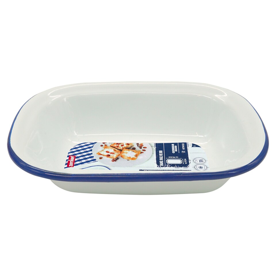 Zenker Enamel Small Pie Dish 19.5Cm X 14.5Cm