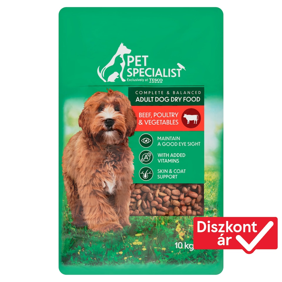 Pet Specialist teljes értékű száraz eledel felnőtt kutyáknak marhával baromfival zöldséggel 10 kg