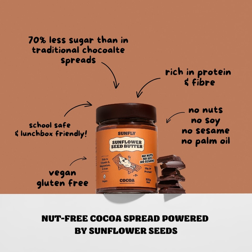 image 1 of SUNFLY Sunflower seed butter Cocoa 330g
