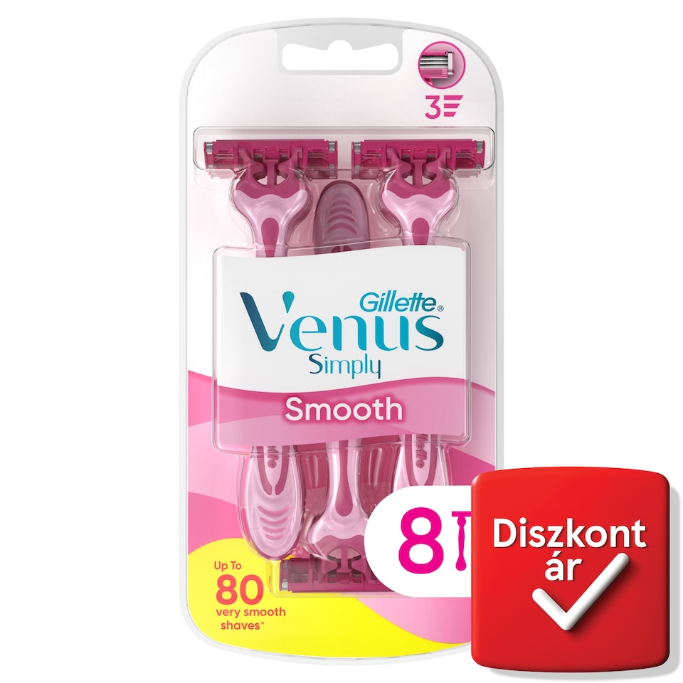 Gillette Venus Comfort Smooth Eldobható Borotva, 8 Db/Csomag  1. kép