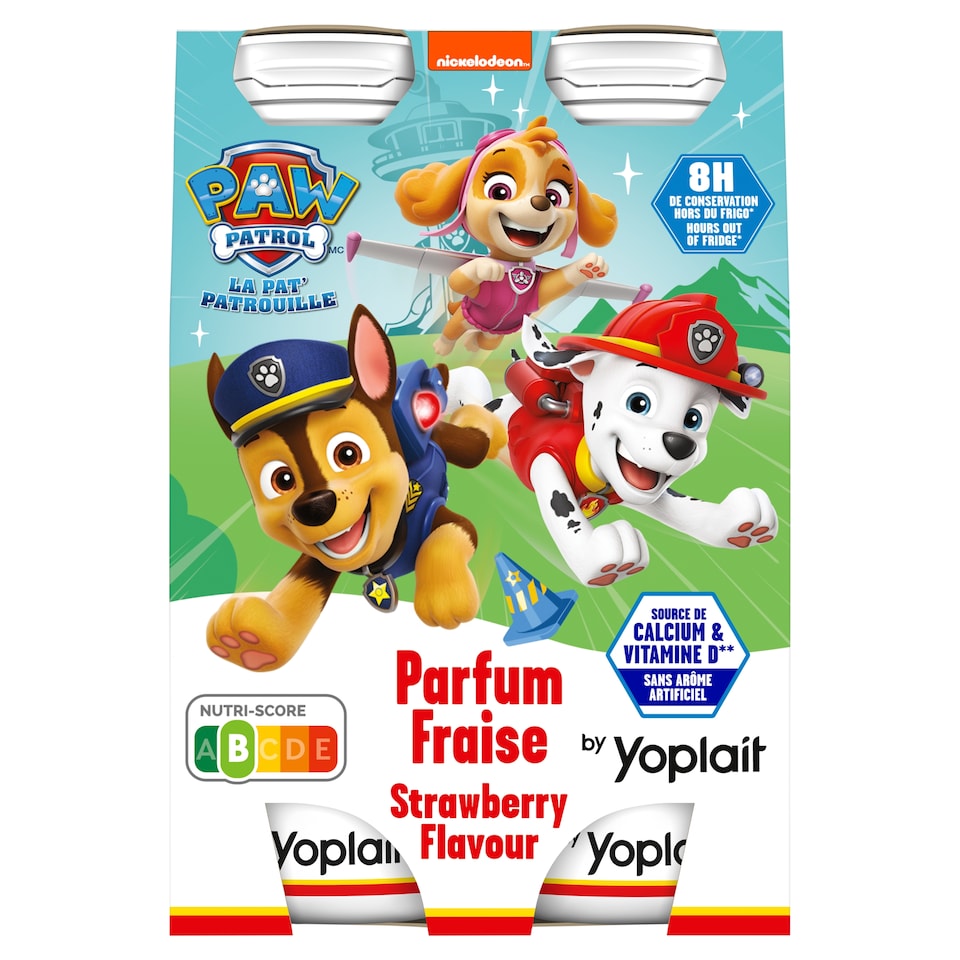 image 1 of Paw Patrol Strawberry Drinkable Yogurt 4 X 180G