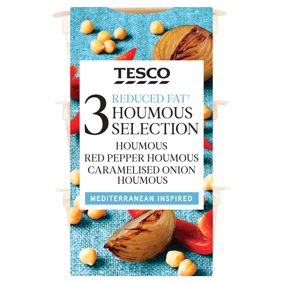 Tesco Reduced Fat Houmous Mediterranean Selection 210G