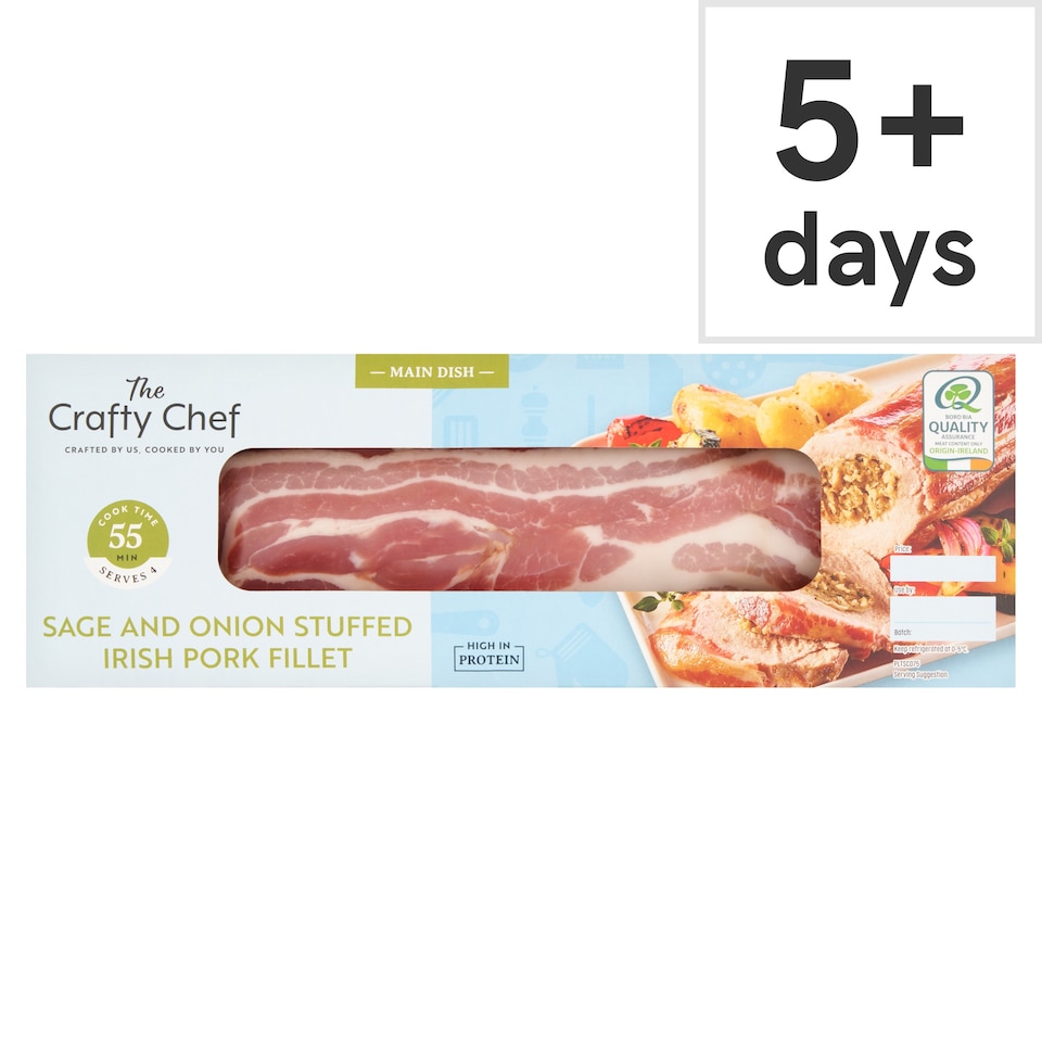 The Crafty Chef Sage And Onion Stuffed Irish Pork Fillet 650g