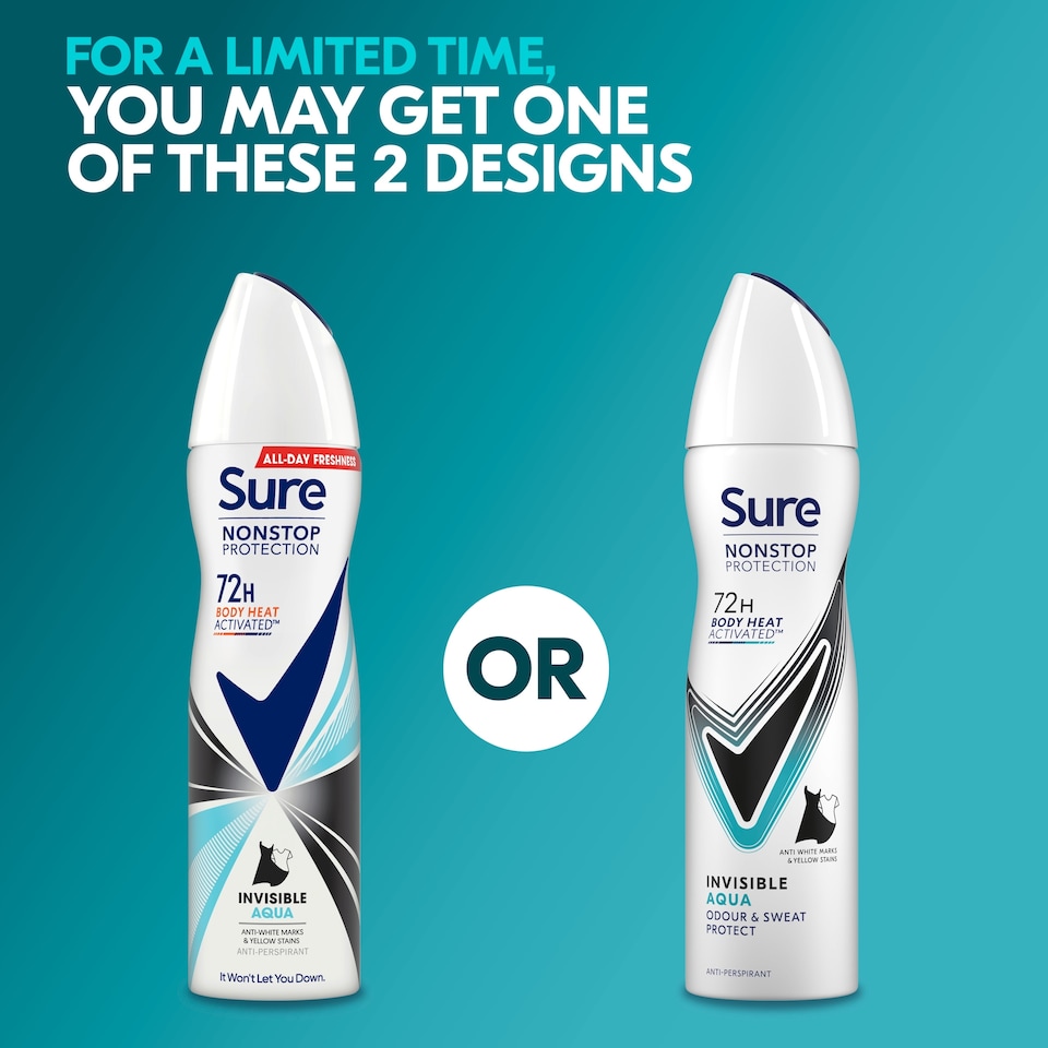 image 1 of Sure Women Invisible Aqua 72h Nonstop Protection Antiperspirant Deodorant 150ml