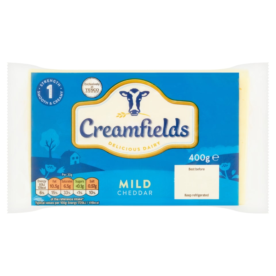 Creamfields Mild White Cheddar 400g