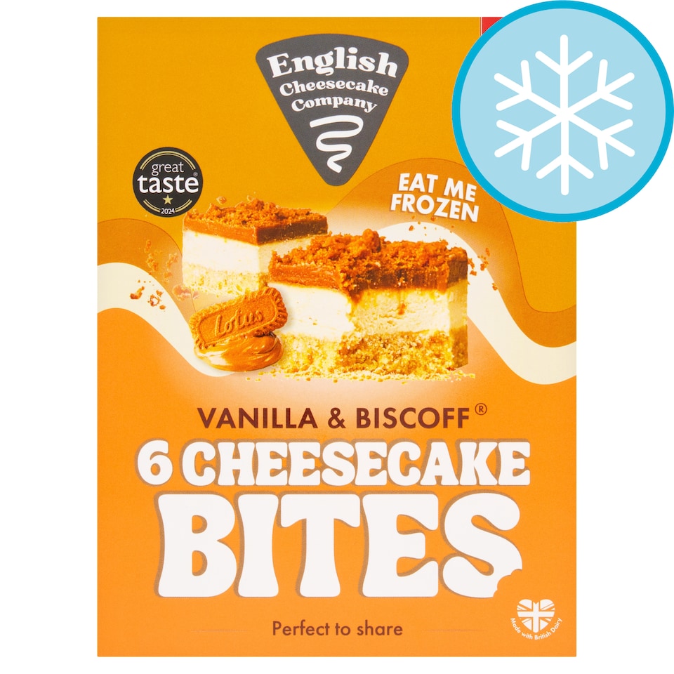 English Cheesecake Company Ltd 6 Vanilla With Lotus Cheesecake Bite 225G